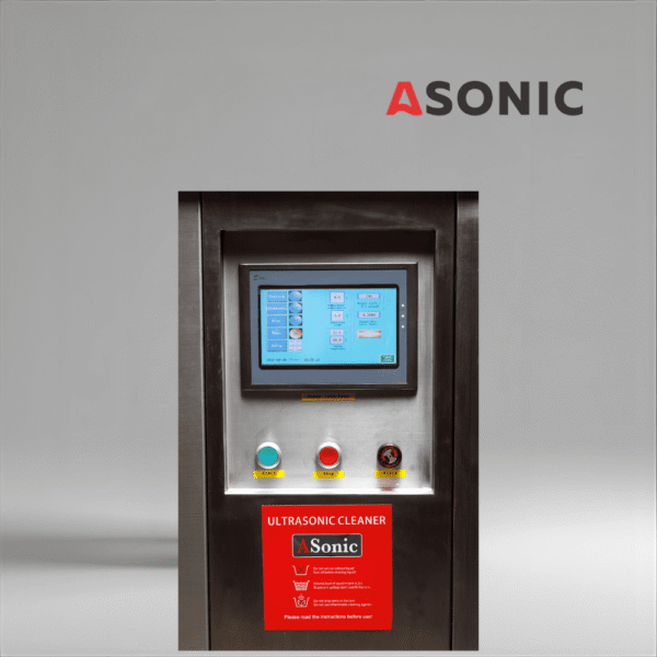 ASONIC IND-2000 Pulitore a ultrasuoni industriale pneumatico con serbatoio di grandi dimensioni e sollevamento pneumatico per parti pesanti.