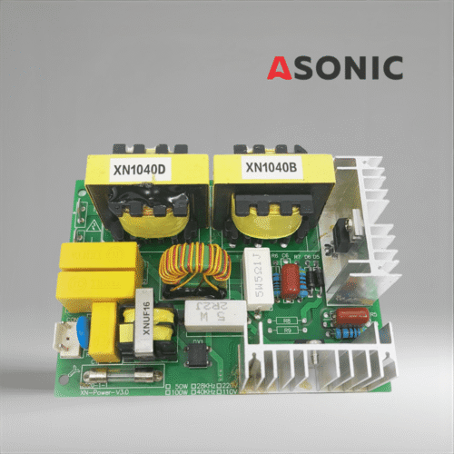 ASONIC PROmodel PCB 120W 40kHz, scheda di circuito di potenza ad alte prestazioni per pulitori a ultrasuoni, che offre un'uscita stabile e affidabile.