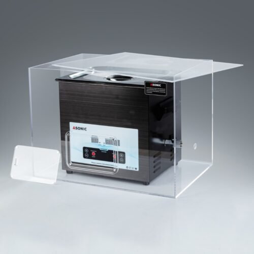 Pulitore a ultrasuoni silenzioso ASONIC MED-100 con scatola di riduzione del rumore