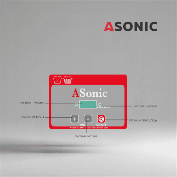 ASONIC PRO-08 pulitore a ultrasuoni, piccola unità a 40kHz per gioielli, monete e accessori domestici.