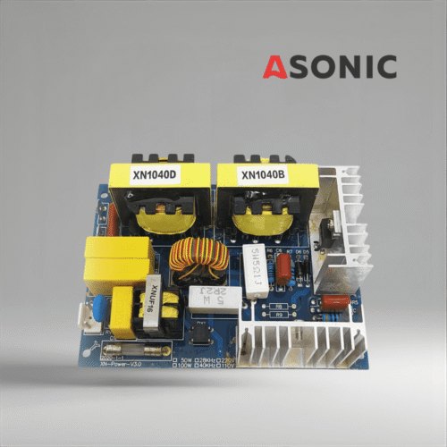 ASONIC PROmodel PCB 120W 28kHz, circuito di potenza industriale per pulitori a ultrasuoni, che garantisce frequenza e prestazioni stabili.