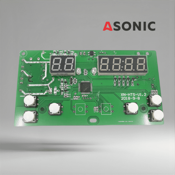 ASONIC PROmodel display PCB, scheda di controllo sostitutiva per le lavatrici a ultrasuoni, che garantisce un funzionamento accurato e un'interfaccia chiara.