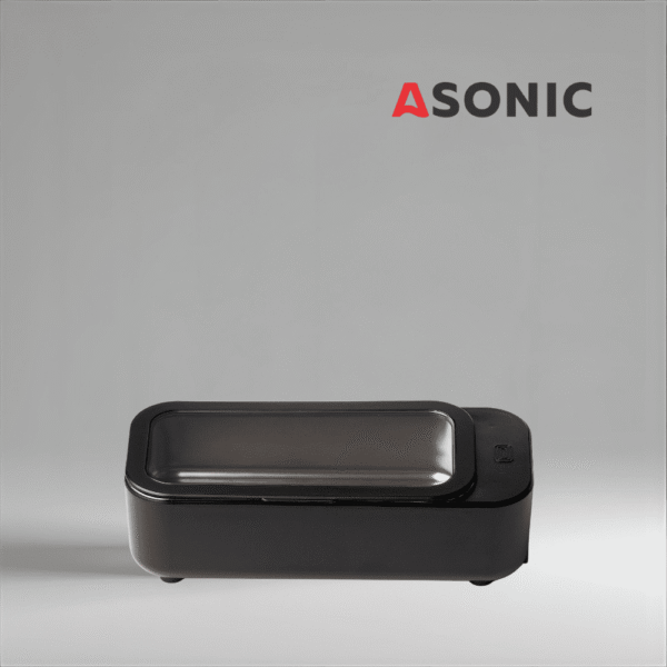 ASONIC HOME-450black macchina per la pulizia a ultrasuoni, unità elegante per gli accessori domestici di tutti i giorni.