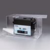 Open silent box displaying a 5L ASONIC ultrasonic cleaner designed for quieter professional cleaning.