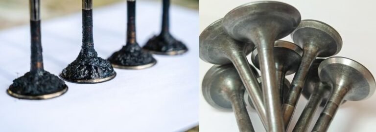 Useita pieniä metallitikkuja ennen ja jälkeen ultraäänipuhdistuksen