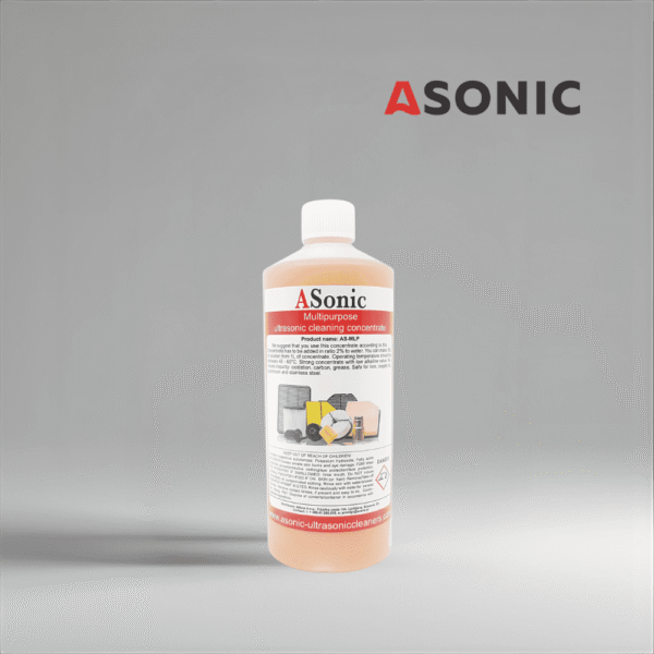 ASONIC AS-MLP-1 detergente multiuso a ultrasuoni, concentrato da 1L per applicazioni di pulizia quotidiana sicure ed efficaci