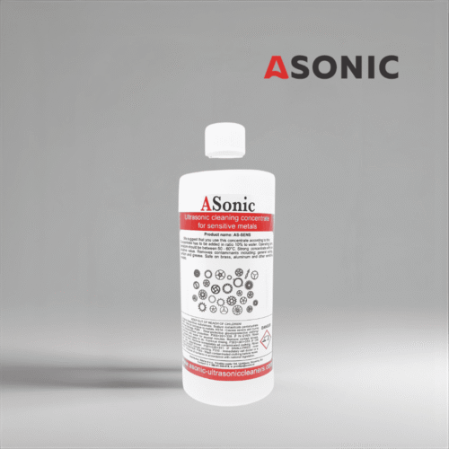 ASONIC AS-SENS-1 detergente sensibile agli ultrasuoni, soluzione da 1L per la pulizia sicura di strumenti, ottiche e dispositivi medici fragili.