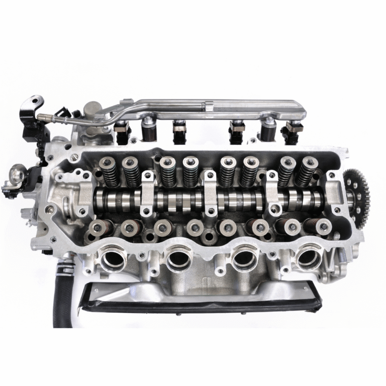 Suuri auton moottori on osittain paljastettu